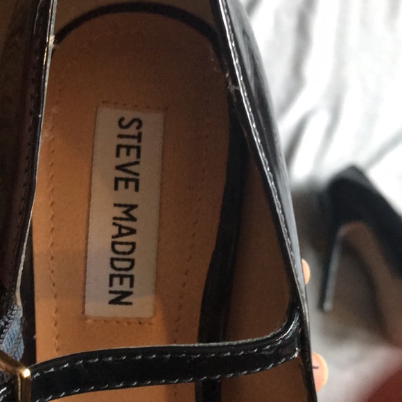 Navy Blue/Tan Steven Madden Mary Jane 7.5 - Picture 3 of 3